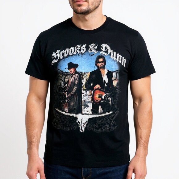 Brooks and Dunn Graphic Tee Cotton Neon Circus Tour XL - Picture 1 of 11